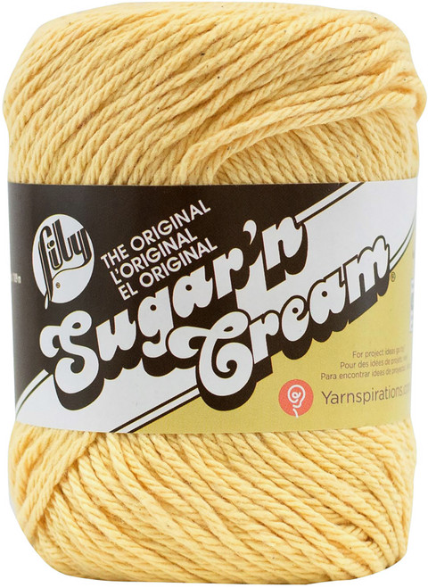 6 Pack Lily Sugar'n Cream Yarn Solids-Country Yellow 102001-01612 - 057355319424