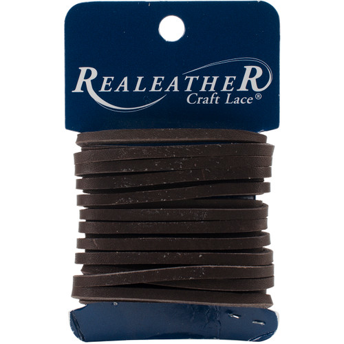 3 Pack - Realeather(R) Crafts Latigo Lace 1/8"X4yd-Dark Brown - ROC04-0207 - 870192001327