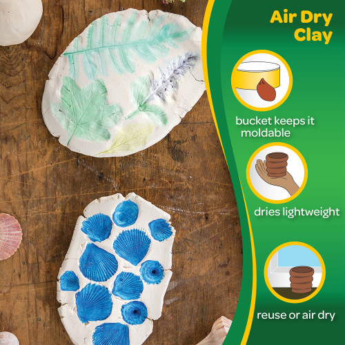 2 Pack - Crayola Air-Dry Clay 2.5lb-White - 57-5050 2 Pack - Crayola Air-Dry Clay 2.5lb-White - 57-5050