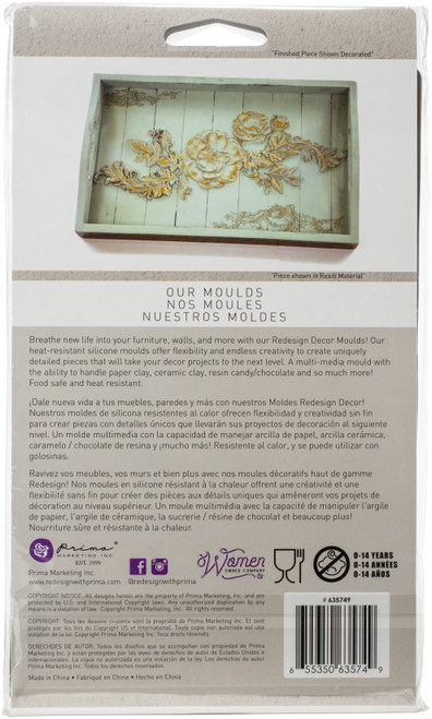 Prima Marketing Re-Design Mould 5"X8"X8mm-In The Garden - 635749 Prima Marketing Re-Design Mould 5"X8"X8mm-In The Garden - 635749