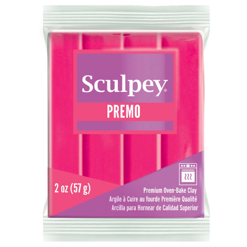 5 Pack Sculpey Premo Polymer Clay 2oz-Fluorescent Pink PE02-5503