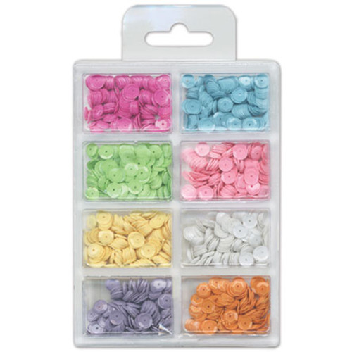 6 Pack Craft Medley(TM) Creative Essentials Cup Sequins 7mm 0.56oz-Baby GC457-I