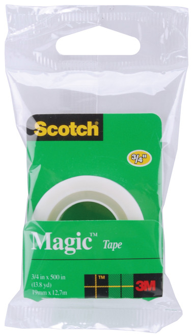 6 Pack Scotch Magic Tape Refill-.75"X500" 205-3M - 051131591165