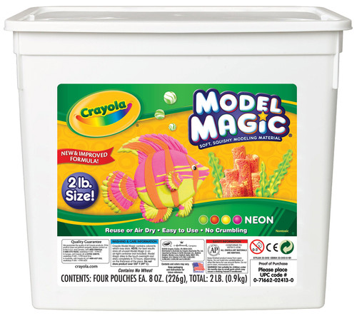 2 Pack Crayola Model Magic 2lb-Neon 23-2413 - 071662024130