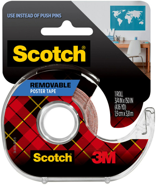 3 Pack - Scotch Removable Poster Tape-.75"X150" - 109-3M - 051131534056