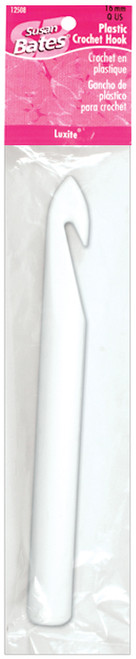 6 Pack - Susan Bates Luxite Bulky Plastic Crochet Hook 8"-Size Q/16mm - 12508-Q - 077216008601
