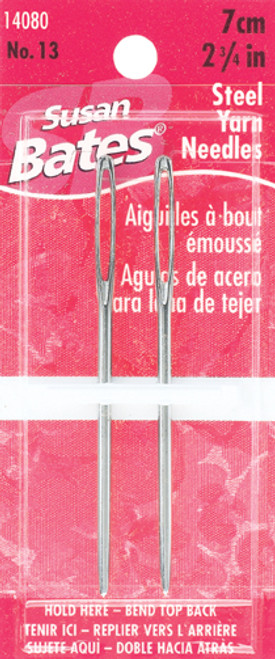 6 Pack - Susan Bates Steel Yarn Needles 2.75"-Size 13 2/Pkg - 14080 - 077216040809 6 Pack - Susan Bates Steel Yarn Needles 2.75"-Size 13 2/Pkg - 14080 - 077216040809