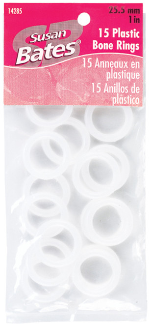 6 Pack - Susan Bates Plastic Bone Rings-1" 15/Pkg - 14285-1 - 077216042902 6 Pack - Susan Bates Plastic Bone Rings-1" 15/Pkg - 14285-1 - 077216042902