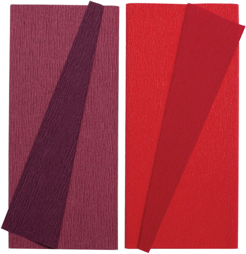 2 Pack - Lia Griffith Double-Sided Extra Fine Crepe Paper 2/Pkg-Sangria/Aubergine & Cherry/Raspberry - LG11022