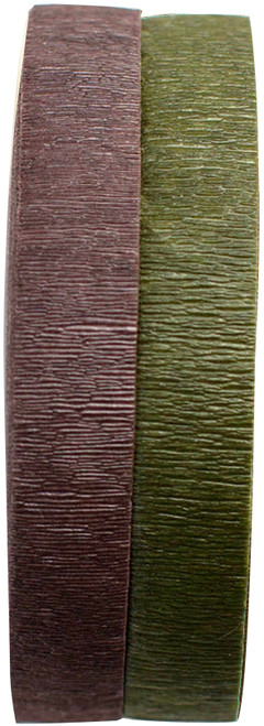 3 Pack - Lia Griffith Extra Fine Crepe Floral Tape .5"X60' 2/Pkg-Bark/Pine - LG1493