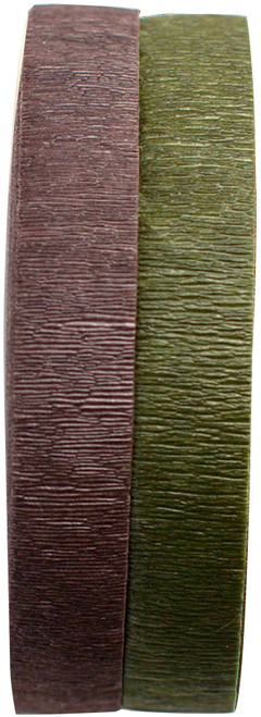 3 Pack Lia Griffith Extra Fine Crepe Floral Tape .5"X60' 2/Pkg-Bark/Pine LG1493