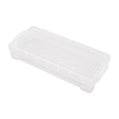 4 Pack - Storage Studios Super Stacker Pencil Box-Clear - 40309 4 Pack - Storage Studios Super Stacker Pencil Box-Clear - 40309