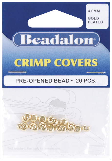 3 Pack Beadalon Crimp Covers 4mm 20/Pkg349A-010 - 035926075375