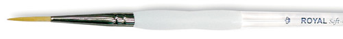 6 Pack - Royal&Langnickel(R) Soft-Grip Gold Taklon Short Liner Brush-Size 20/0 - SG595-20/0 - 090672026927