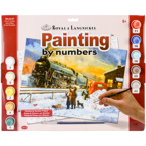 4 Pack Royal & Langnickel(R) Paint By Number Kit 15.375"X11.25"-Home For Christmas PAL-40 - 090672943491