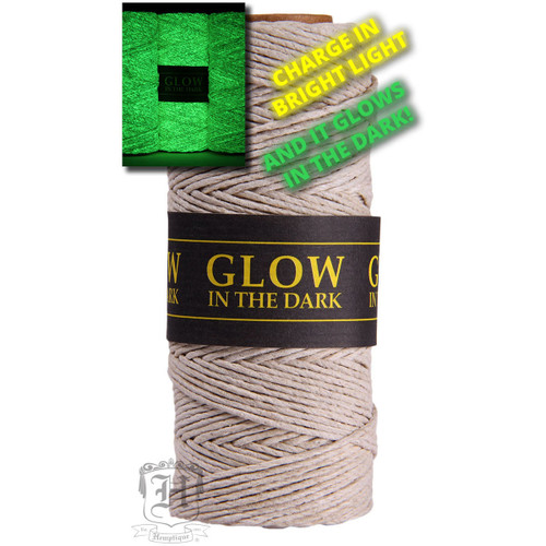 3 Pack Hemptique Hemp Cord 20lb 205'-Glow In The Dark 20NATGLO