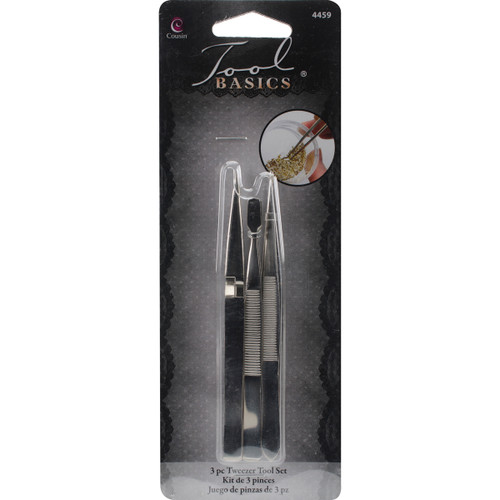 3 Pack - CousinDIY Tool Basics Tweezers 3/Pkg-4.5" - 4459 - 016321915510