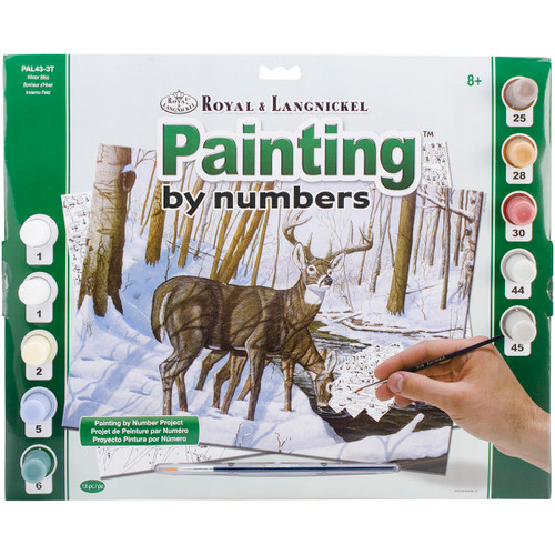 4 Pack Royal & Langnickel(R) Paint By Number Kit 15.375"X11.25"-Winter Bliss PAL-43 - 090672943521