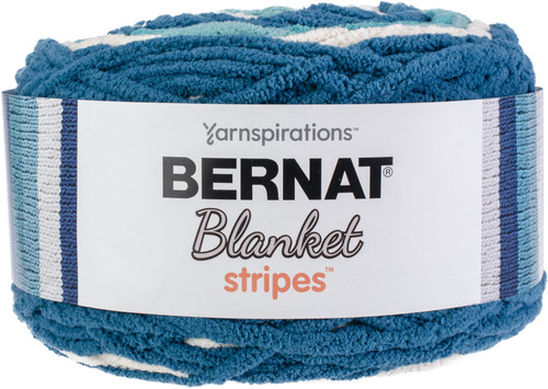 2 Pack - Bernat Blanket Stripes Yarn-Teal Deal - 161276-76029 - 057355426825