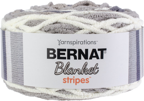 2 Pack Bernat Blanket Stripes Yarn-Gray Matters 161276-76032 - 057355426856