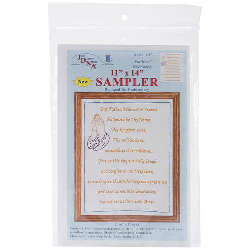 4 Pack - Jack Dempsey Stamped White Sampler 11"X14"-Lord's Prayer - 181 126 - 013155131260