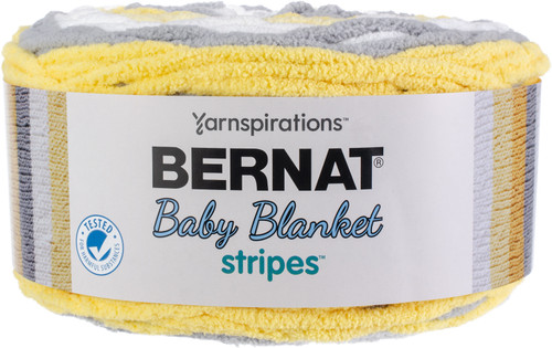 2 Pack - Bernat Baby Blanket Stripes Yarn-Sunshine - 161260-60007 - 057355426887