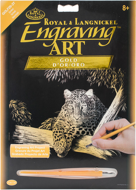 3 Pack - Royal & Langnickel(R) Gold Foil Engraving Art Kit 8"X10"-Spotted - GOLDFL-29 - 090672943958