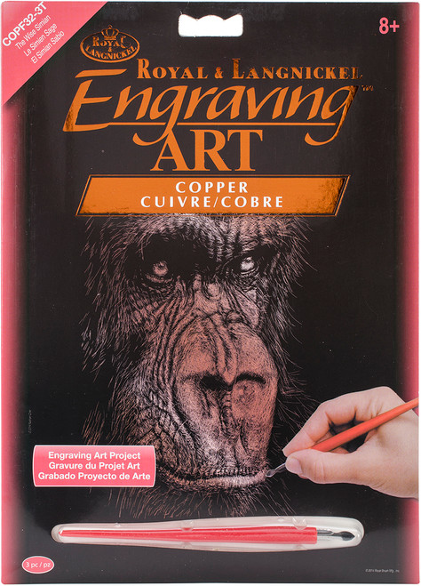 3 Pack Royal & Langnickel(R) Copper Foil Engraving Art Kit 8"X10"-The Wise Simian COPRFL-32 - 090672943996