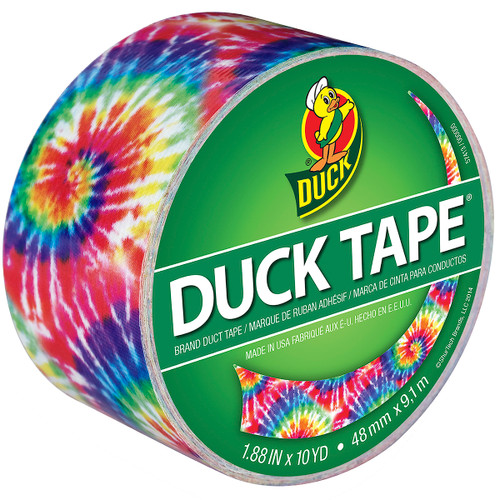 6 Pack Duck Patterned Duck Tape 1.88"X10yd-Love Tie-Dye -PDT-83268 - 075353352199