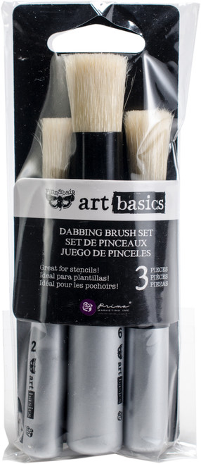 2 Pack Finnabair Art Basics Dabbing Brushes 3/Pkg-.25", .5" & .625" 965228 - 655350965228