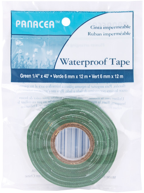 3 Pack - Panacea Waterproof Tape .25"X40'-Green - 60031WT - 093432600313