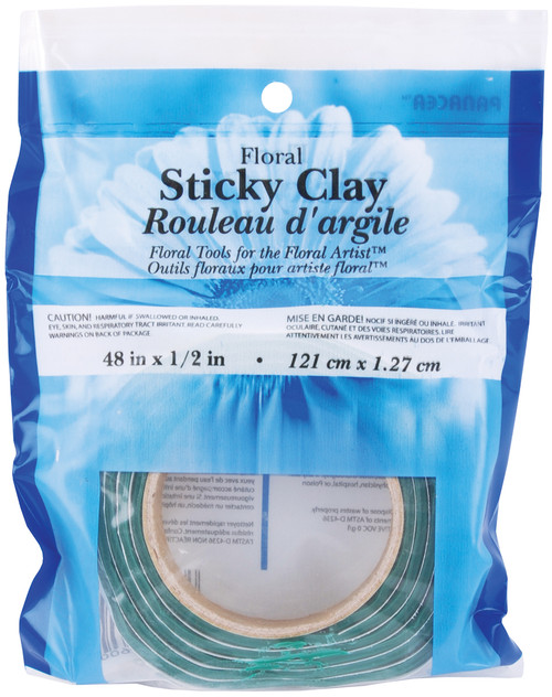 3 Pack Panacea Floral Sticky Clay 4'-Green 60038FSC - 093432600382
