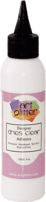 2 Pack - Art Institute Glitter Designer Dries Clear Adhesive-4oz - DDC04 - 762048100172