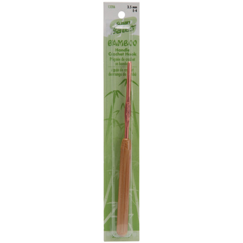 3 Pack - Susan Bates Bamboo Handle/Silvalume Head Crochet Hook 5.5"-Size E4/3.5mm - 13206E4 - 077216003576
