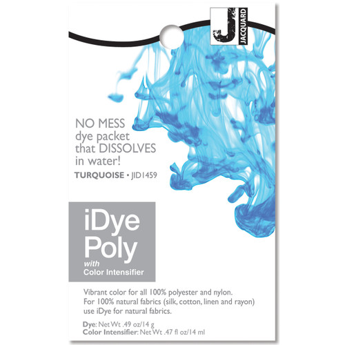 6 Pack - Jacquard iDye Poly Fabric Dye 14g-Turquoise - IPOLY-459 - 743772027690