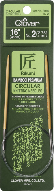 3 Pack - Takumi Bamboo Circular Knitting Needles 16"- - 1616-2 - 051221251528