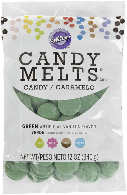 5 Pack Wilton Candy Melts Flavored 12oz-Dark Green, Vanilla W1911-60-6068 - 070896060686