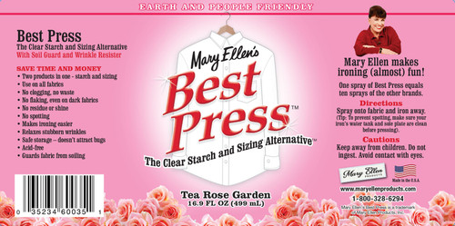2 Pack Mary Ellen's Best Press Clear Starch Alternative 16.9oz-Tea Rose Garden 600BP-35
