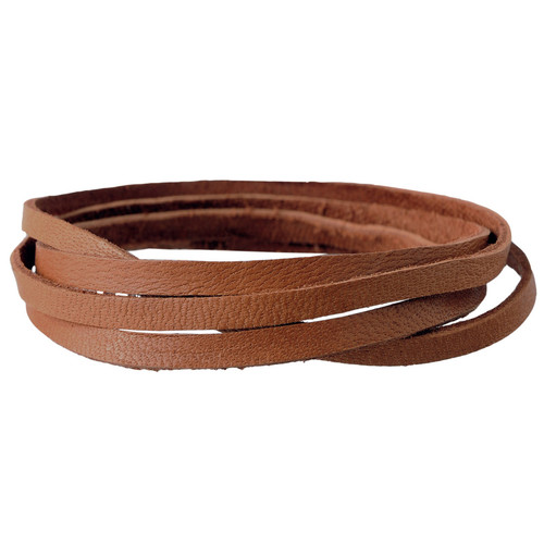3 Pack - Realeather(R) Crafts Deerskin Lace 3/16"X2yd Packaged-Saddle Tan - DOS31602-0271