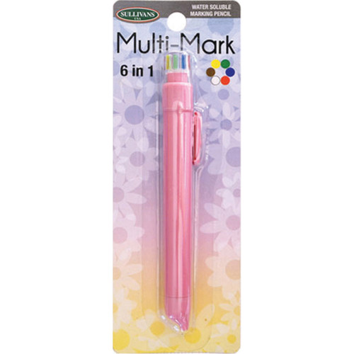2 Pack Sullivans Multi-Mark 6 In 1 Water Soluable Marking Pencil-Pink 372MMP-37244 - 739301372447