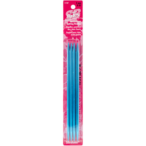 6 Pack Susan Bates Silvalume Double Point Knitting Needles 7" 4/Pkg-Size 8/5mm 111078 - 077216001084