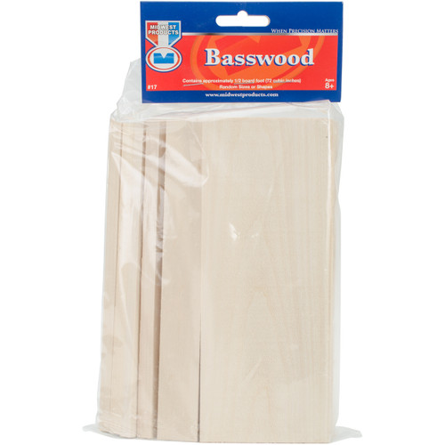 2 Pack Midwest Products Wood Assortment Economy Bag-Basswood B17