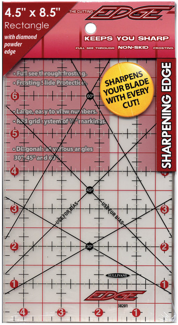 2 Pack Sullivans The Cutting EDGE Frosted Ruler-4-1/2"X8-1/2" 38201 - 739301382019