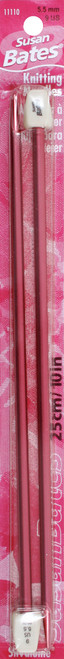 6 Pack Susan Bates Silvalume Single Point Knitting Needles 10"-Size 9/5.5mm 111109 - 077216001299