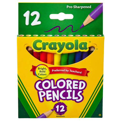 6 Pack Crayola Colored Pencils-12/Pkg Short 68-4112 - 071662041120