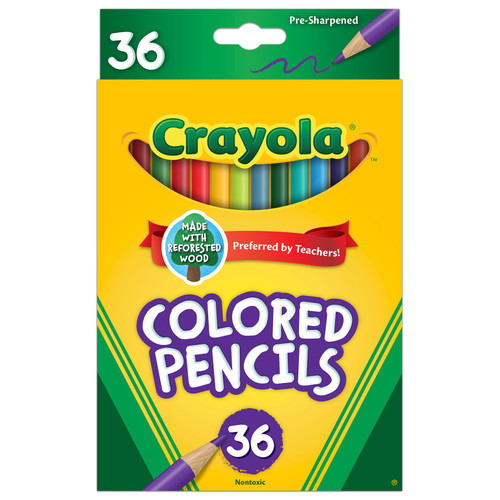 2 Pack Crayola Colored Pencils-36/Pkg Long 68-4036 - 071662040369