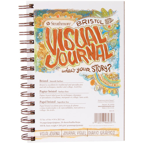 2 Pack Strathmore Visual Journal Bristol Smooth 5.5"X8"-28 Sheets 460350 - 012017460357