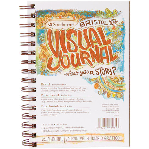 2 Pack - Strathmore Visual Journal Bristol Smooth 5.5"X8"-28 Sheets - 460350 - 012017460357