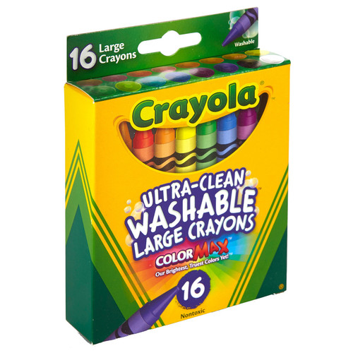 3 Pack - Crayola Large Washable Crayons-16/Pkg - 52-3281