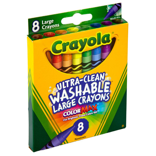 6 Pack - Crayola Large Washable Crayons-8/Pkg - 52-3280